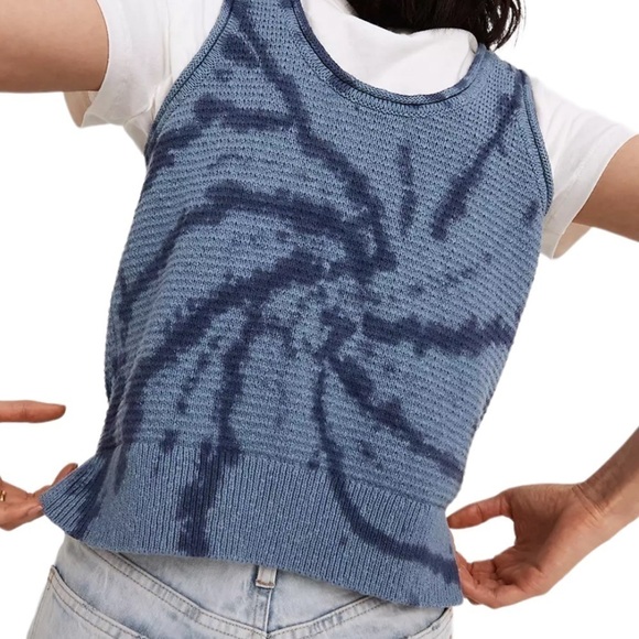 Madewell Tie Dye Fairview Sweater Tank Blue Sz XXS - Picture 5 of 9